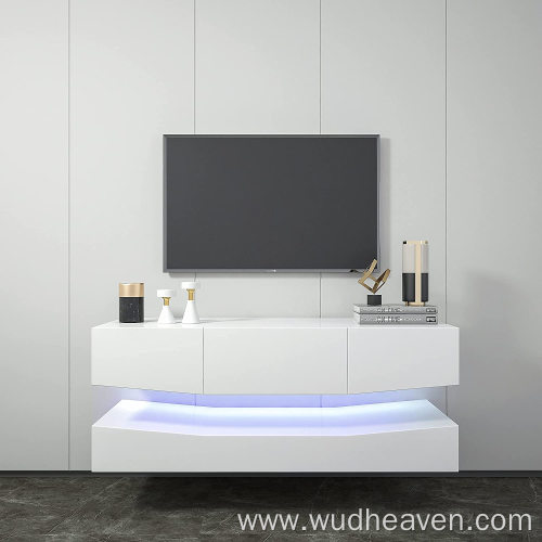 Soporte para TV flotante de pared con luces LED